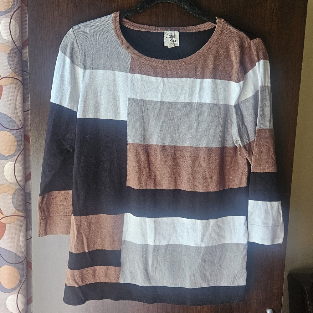 Carol Rose Black and Brown Long Sleeve
